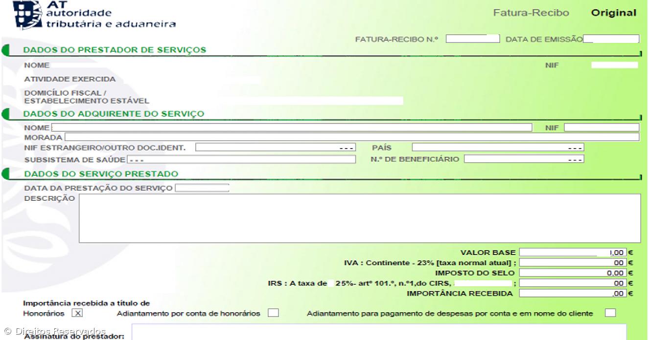 Recibos verdes - Segurança Social