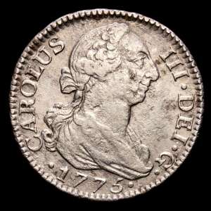 Carlos III. 2 Reales. (5,74 g.). Madrid. 1775. P·J. Cal-624. (MBC+)