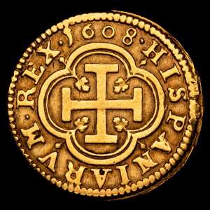 Felipe III (1598-1621). 1 escudo. 1608. Segovia. C. (Cal-1016). Au. 3,22 g. Bonito color. Rara. Atractivo ejemplar.  Ex colección HUNTINGTON. MBC.