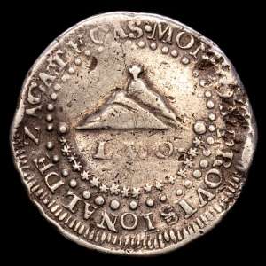GUERRA DE INDEPENDENCIA  Fernando VII. KM-187 (AC-997) – 2 Reales 1811 LVO, Zacatecas. Segundo Tipo. (6.82 gramos). VF. Muy escasa.