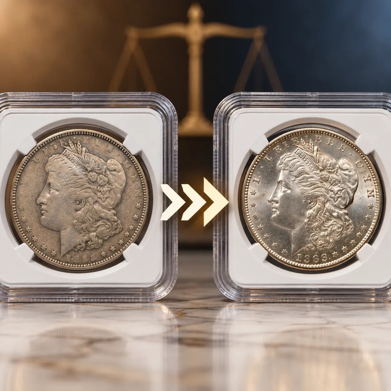 ¿Qué significa AU en numismática?
