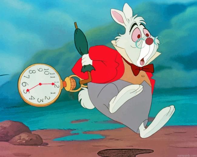 Alice In Wonderland White Rabbit Animations Painting by Numbers.jpeg