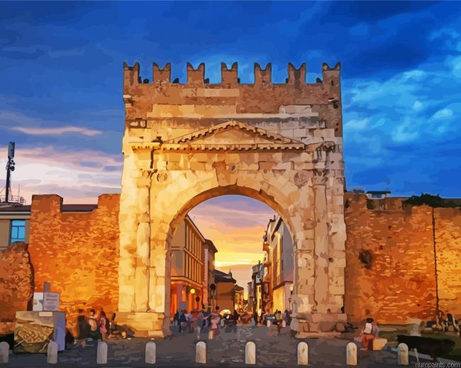 Arch Of Augustus In Rimini Painting by Numbers.jpeg