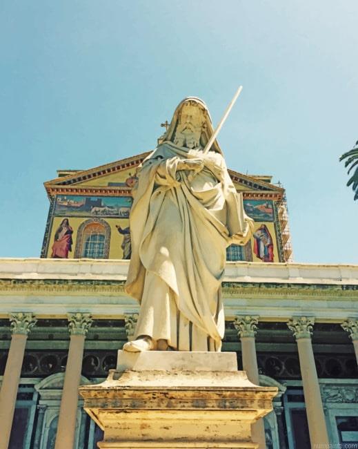 Basilica In Rome Italy Statues Painting by Numbers.jpeg