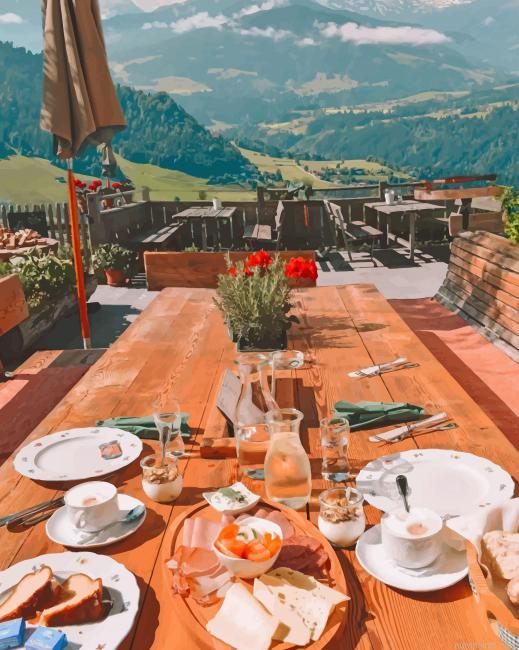 Breakfast View In Austria Painting by Numbers.jpeg