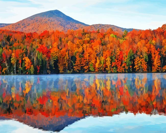 Fall In Mountains Water Reflection Painting by Numbers.jpeg