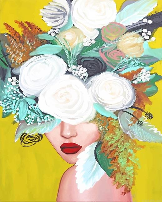 Girl Head Roses Painting by Numbers.jpeg