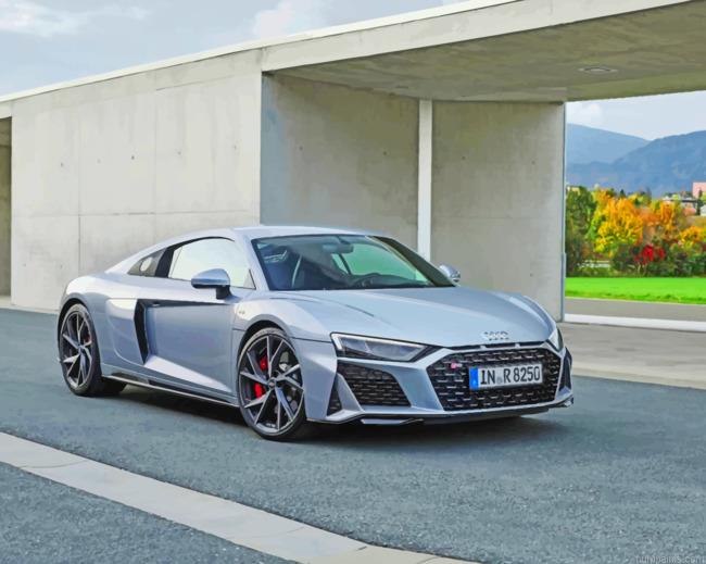 Grey Audi R8 Cars Painting by Numbers.jpeg