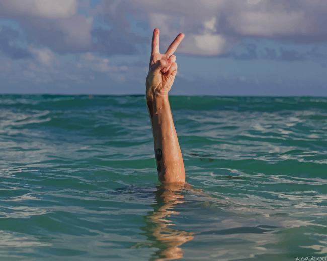 Hand Peace Sign In Water Painting by Numbers.jpeg