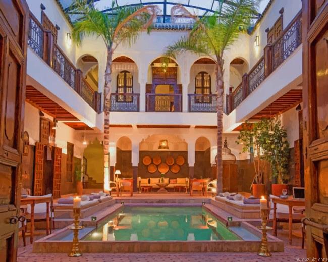 Moroccan Riad Buildings Painting by Numbers.jpeg