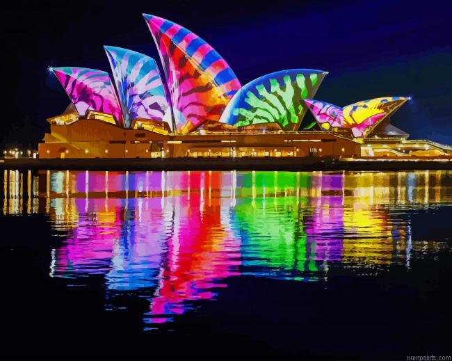 Opera House Colorful Reflection Painting by Numbers.jpeg