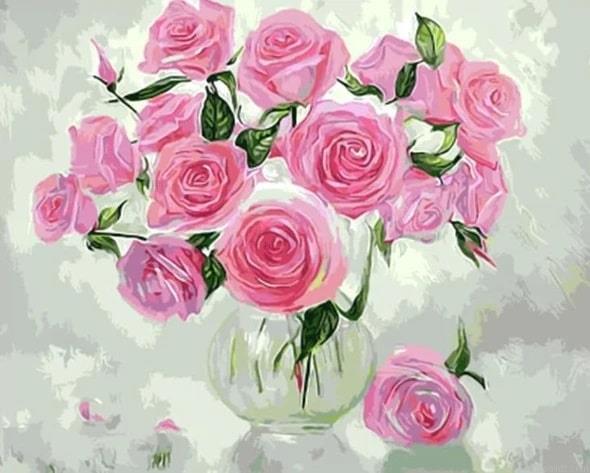 Pink Peony Roses Painting by Numbers.jpeg