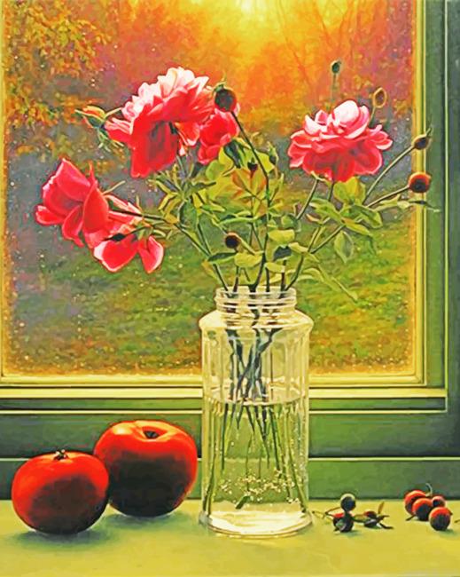 Pink Roses In A Bottle Painting by Numbers.jpeg