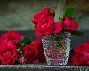 Red Roses In Glass Cup Painting by Numbers.jpeg