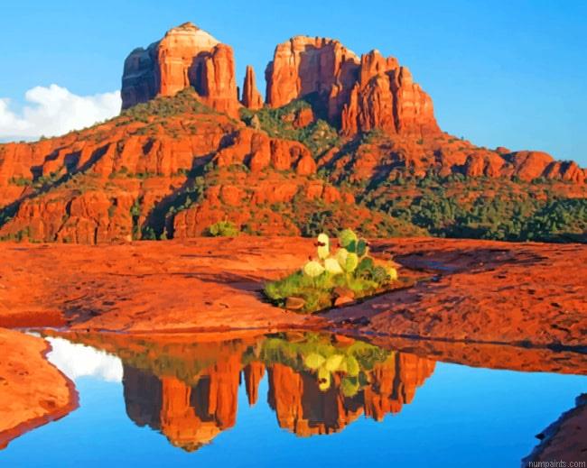 Sedona Arizona Rocks Reflection Painting by Numbers.jpeg
