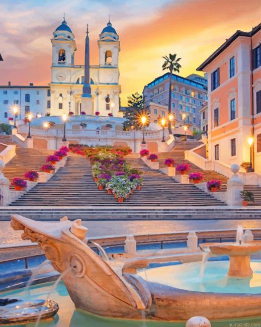 Spanish Steps Rome Cities Painting by Numbers.jpeg