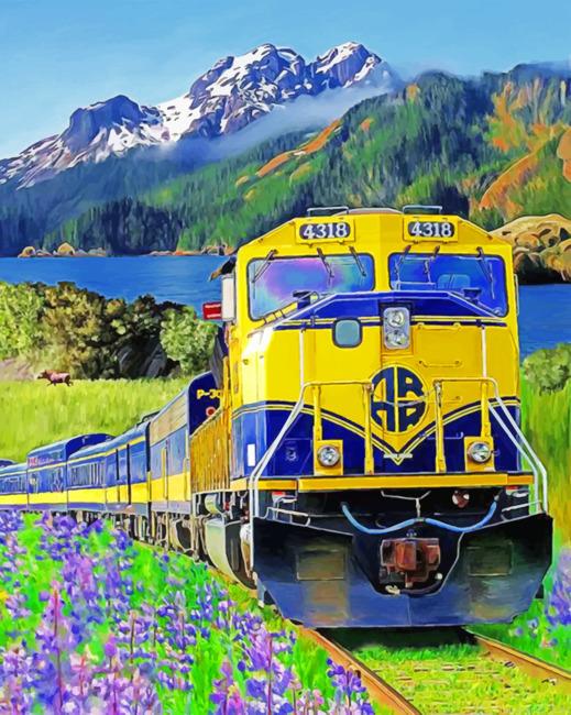 Train In Snow Painting by Numbers.jpeg