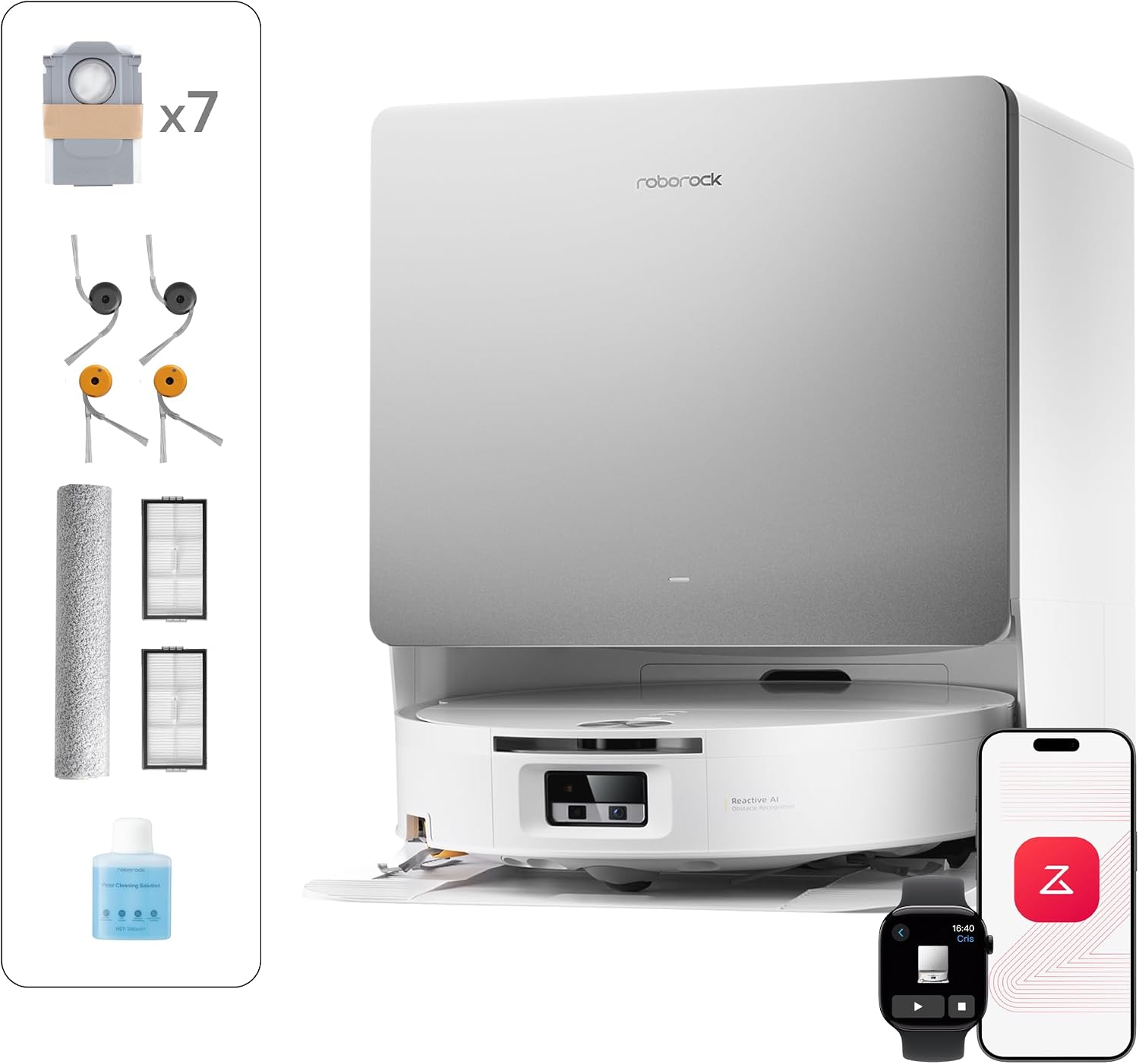 Roborock Saros 20 Flow Complete,white