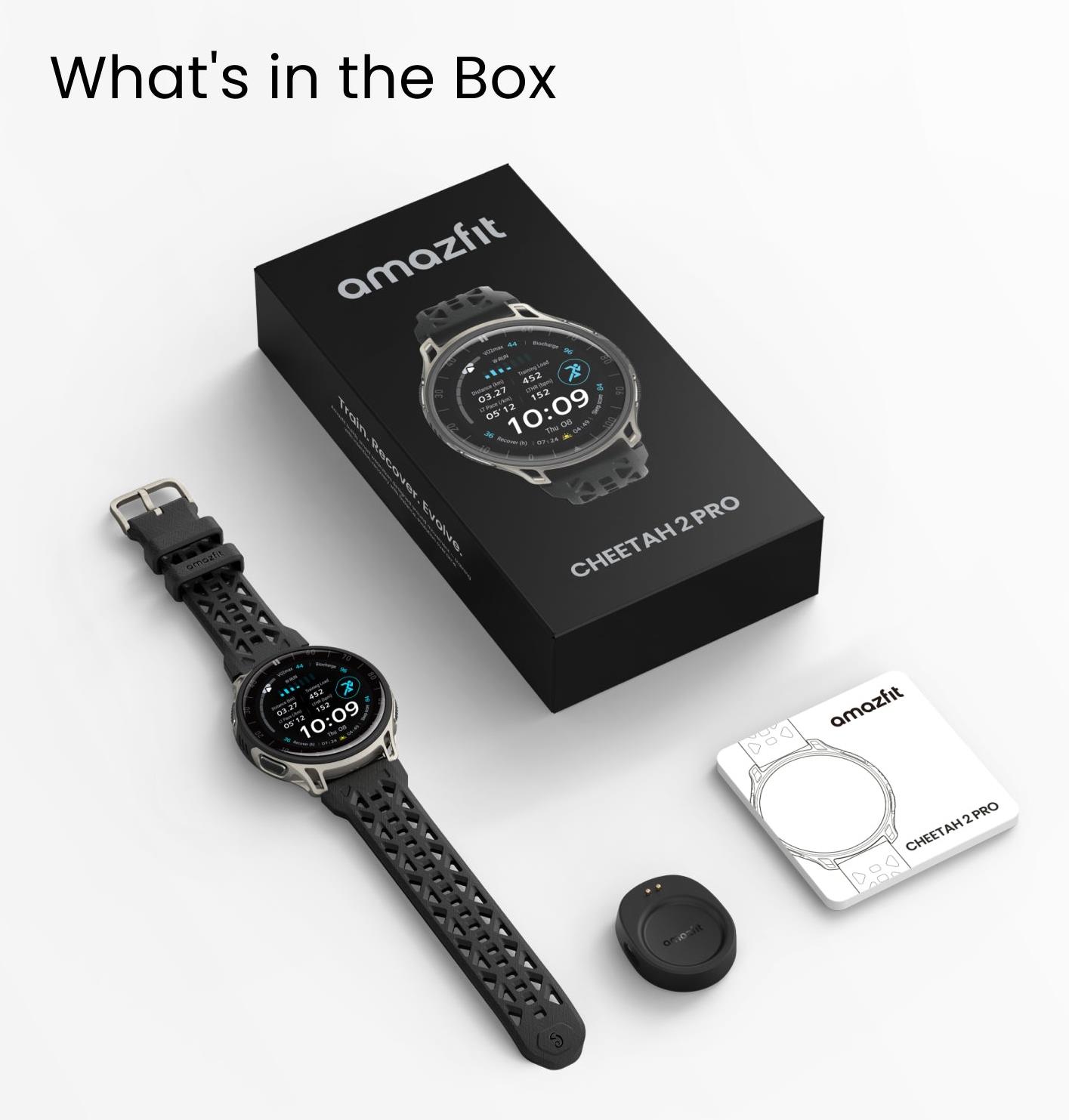 Išmanusis laikrodis Amazfit Cheetah 2 Pro 48mm, juoda sp./titano sp.