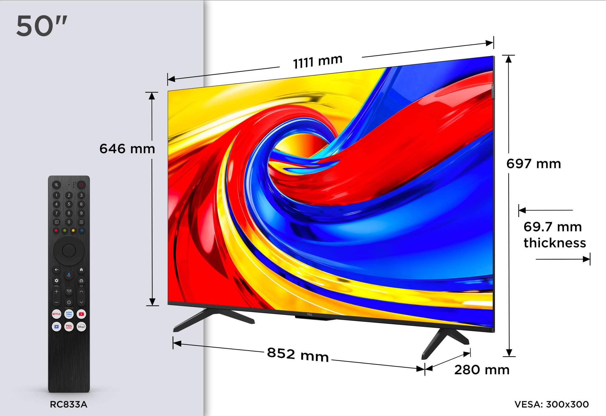 Televizorius TCL 50QLED780L