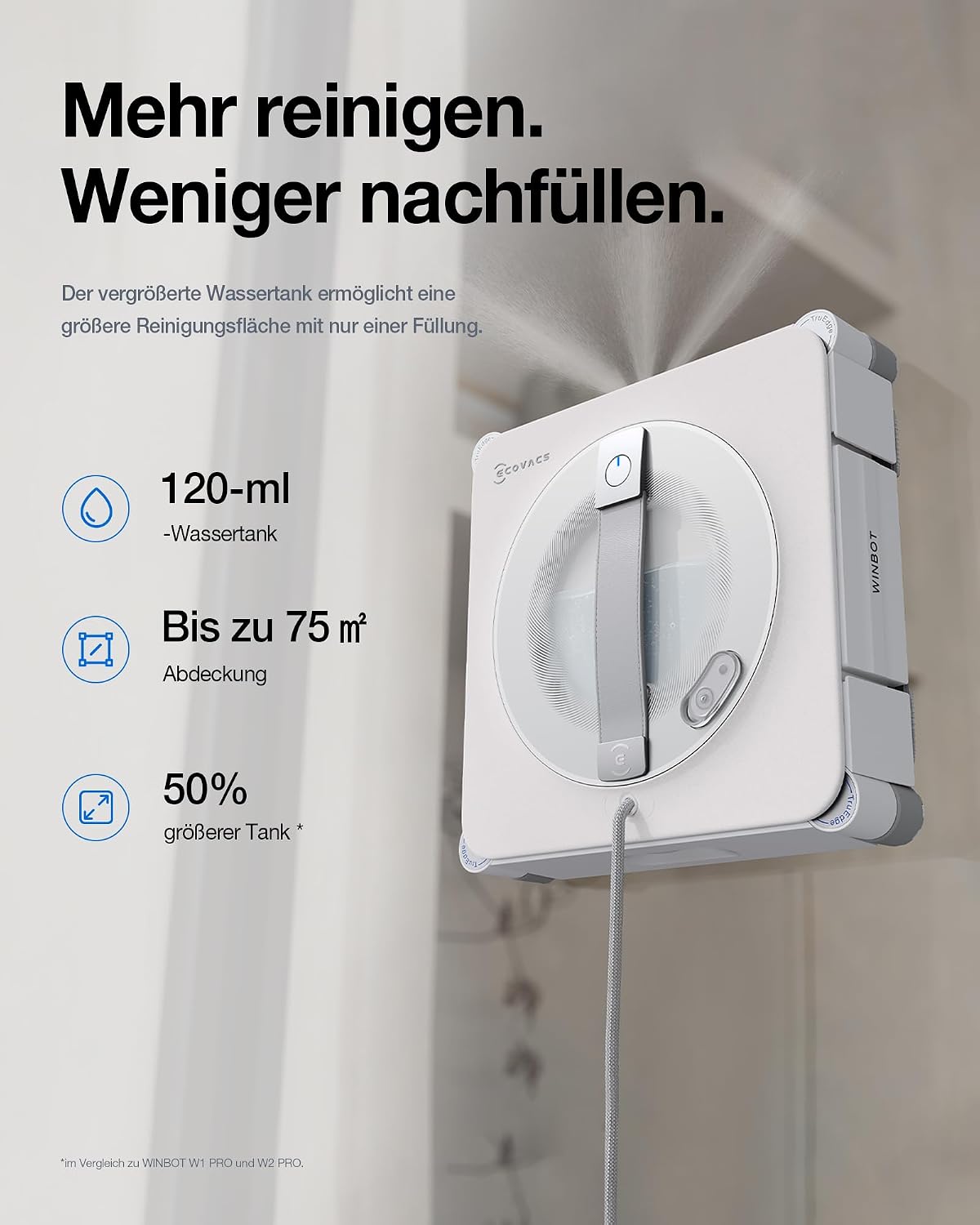 Langų valymo robotas ECOVACS Winbot W2S Pro Omni