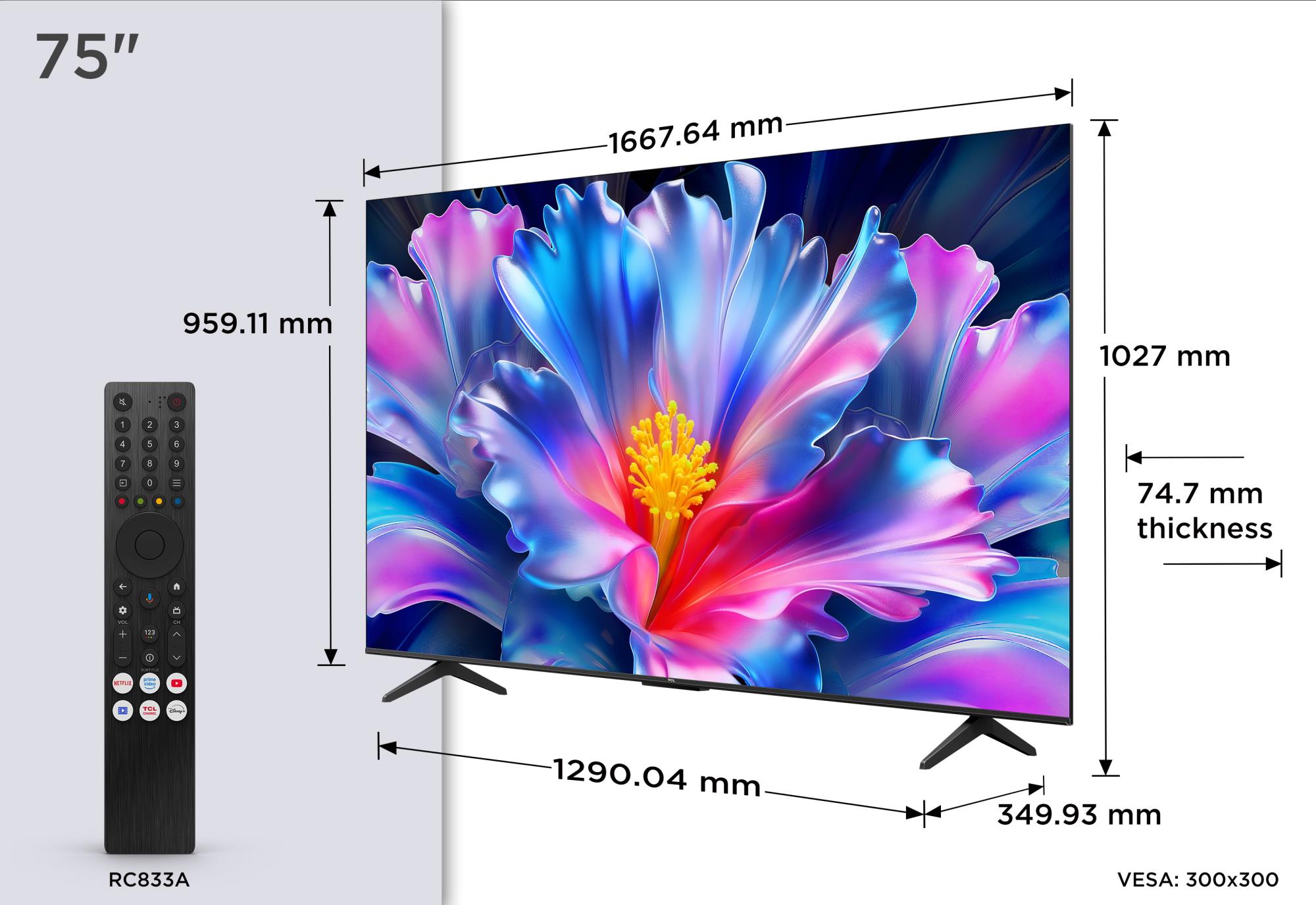 Televizorius TCL 75P6L 75″ LED 4K 60Hz 2026