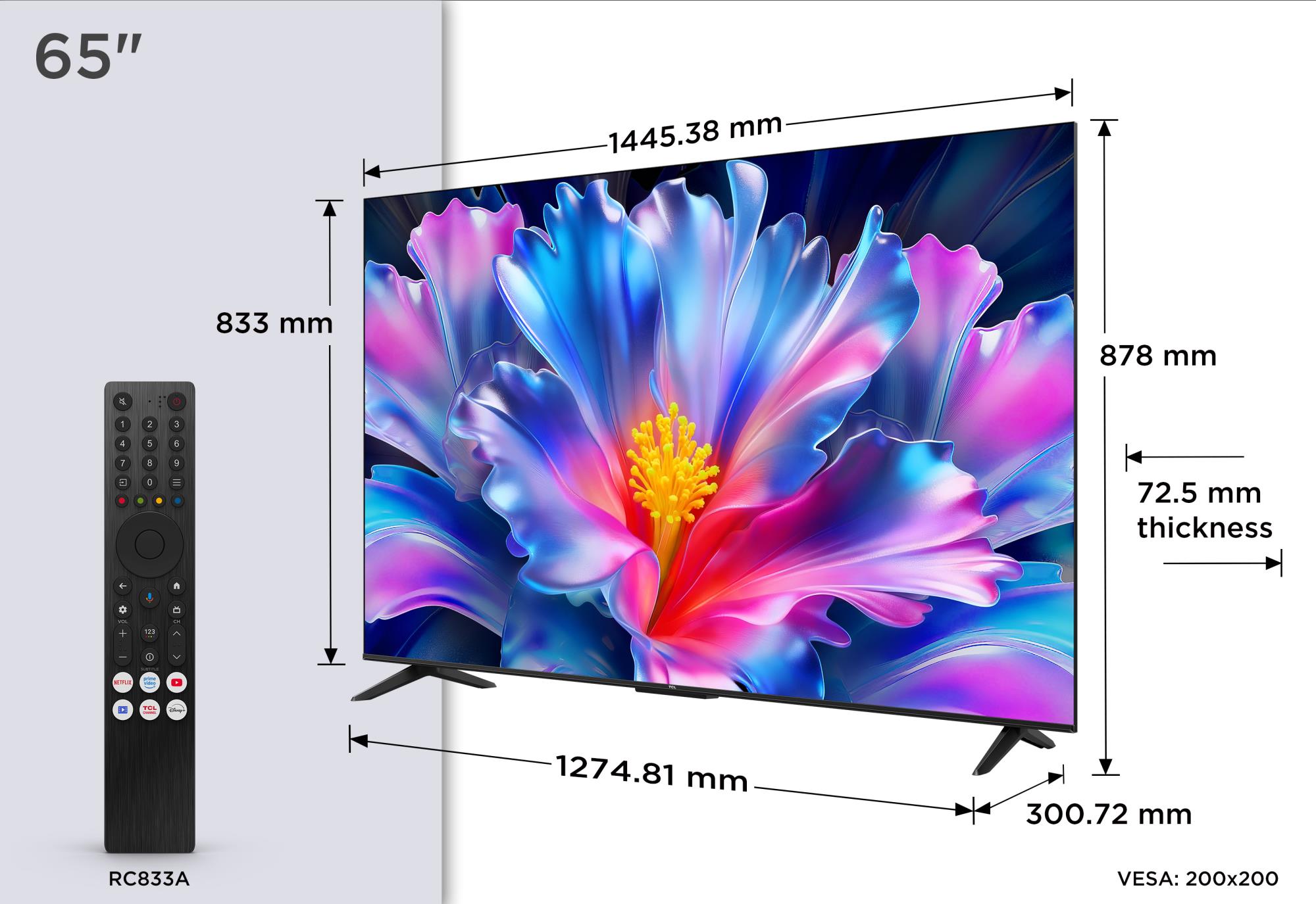 Televizorius TCL 65P6L 65″ LED 4K 60Hz 2026