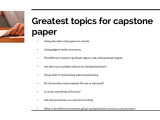 How To Choose A Good Capstone Topic Nursing Capstone Writing Nursing