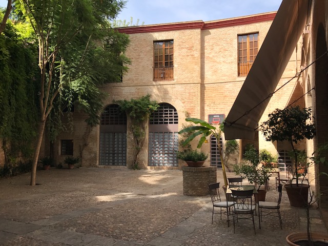 Looking to the right from inside the entry archway, at our "casa"