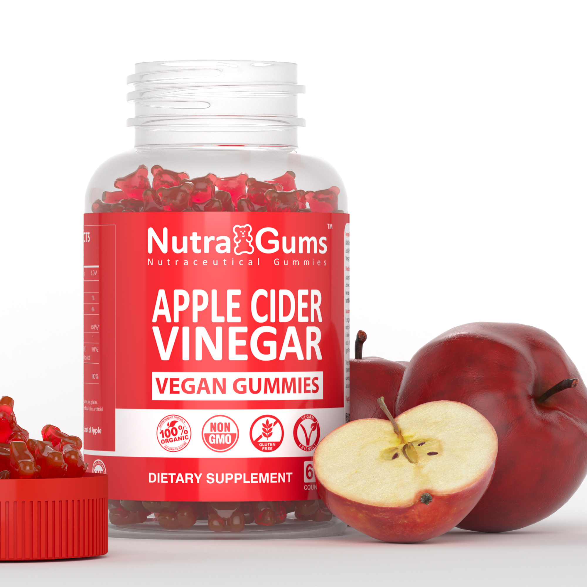 Amazing Gummies, Vinaigre de cidre de pomme, Pomme, 120 Gommes