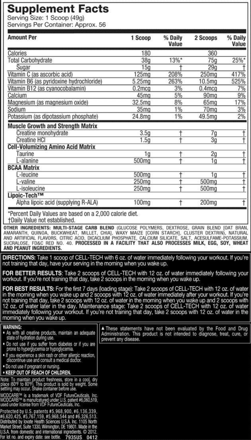 Muscletech Cell Tech Hardcore Performance Series 6 Lbs