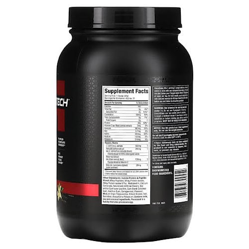 Información nutricional de Muscletech Nitro Tech Ripped 2 lbs