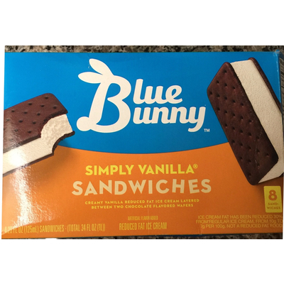 Vanilla frozen dairy dessert between two chocolate chip cookies. Top 50 Most Popular Ice Cream Bar