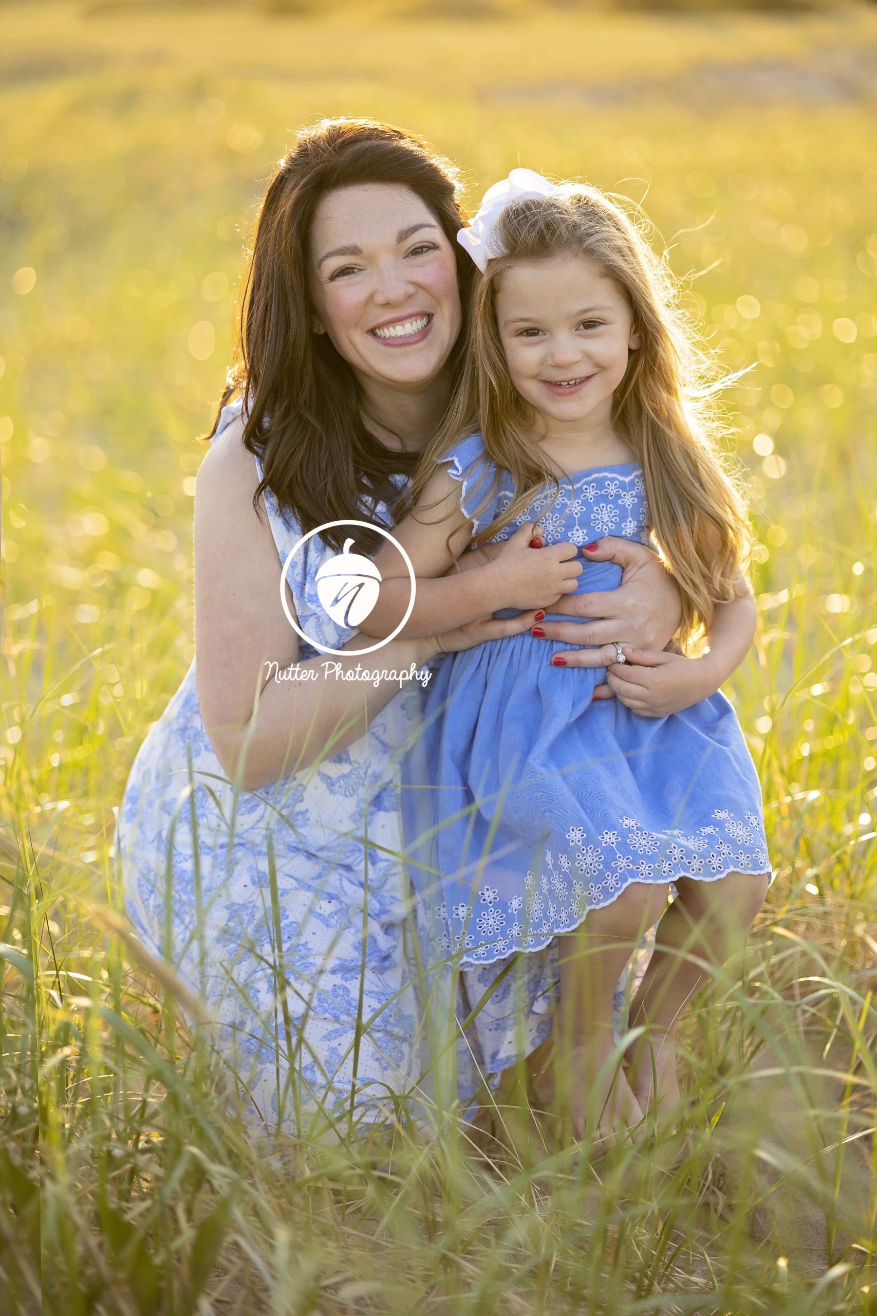 Mother and daughter portrait at the beach