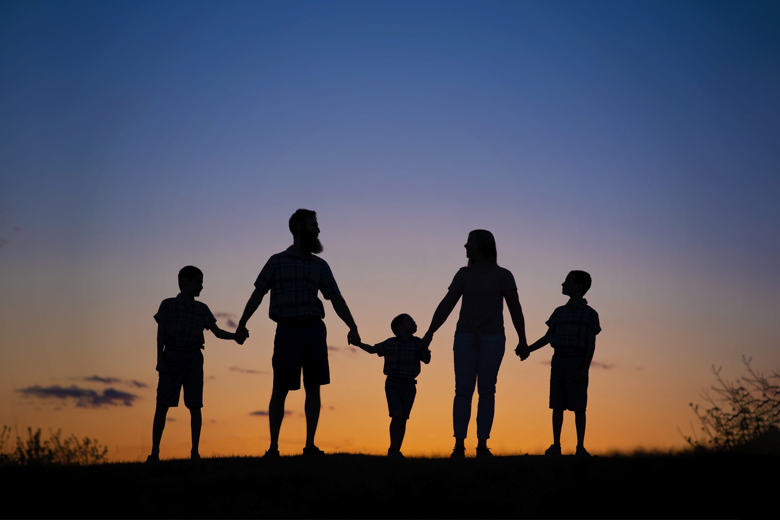 Gorgeous sunset silhouette - Nashua Family Photographer