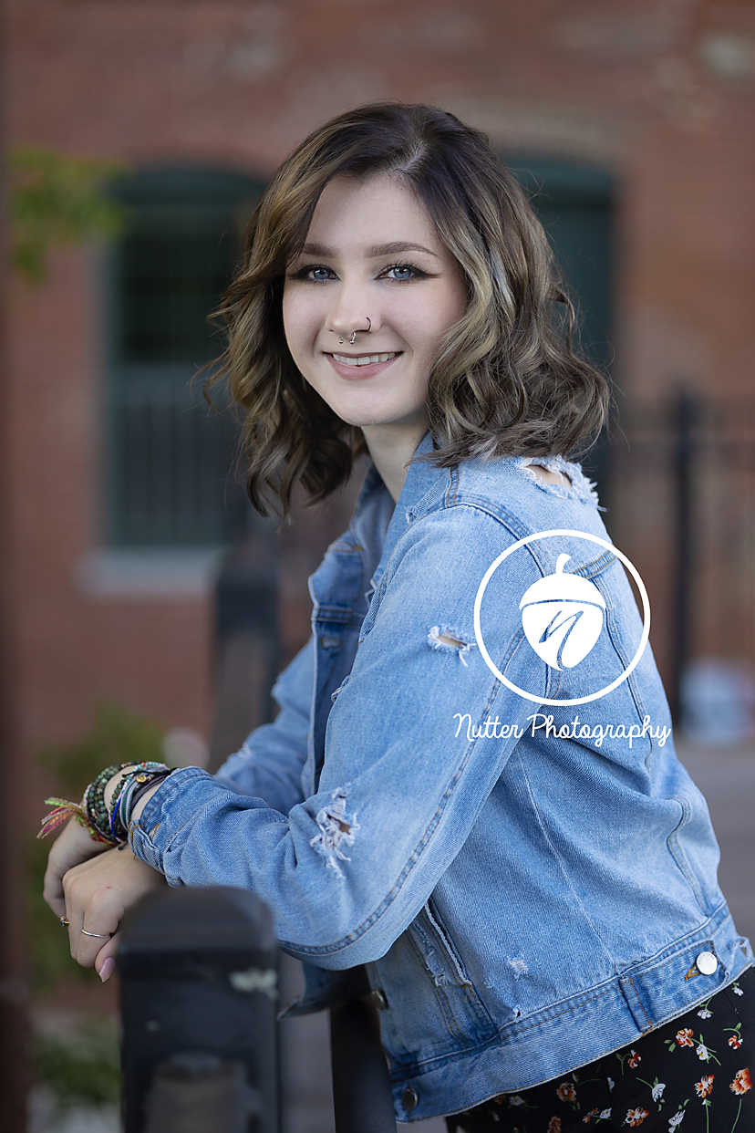 Senior pictures at industrial location