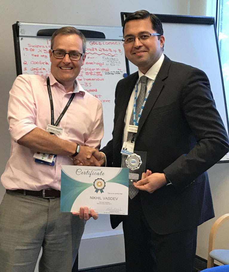 Best surgical innovation award @enherts Very grateful to my colleagues in the surgical division and senior executive management for this honour