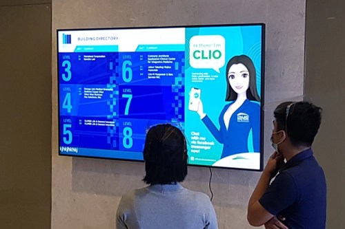 Digital Signage used a Digital Directory for a commercial building
