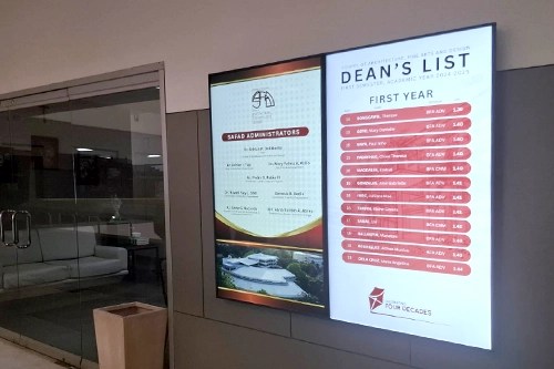 Digital Signage used as a Digital Information Board for the USC college of architecture and fine arts