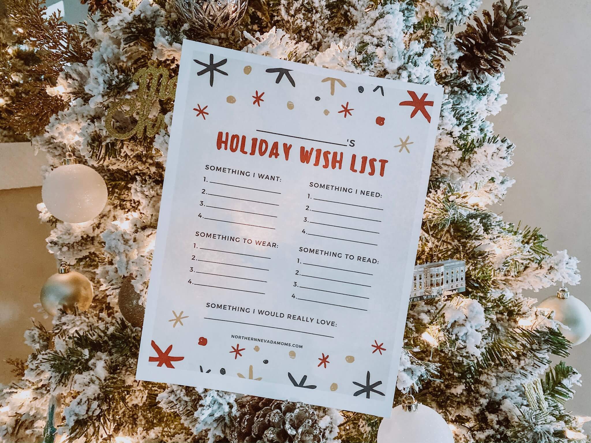 Holiday Wish List Free Printable