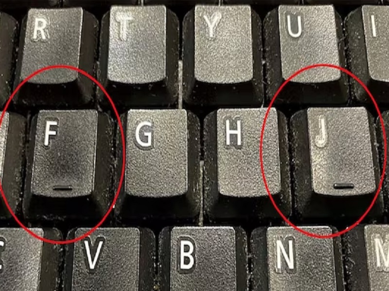 Keyboard F & J small line reason