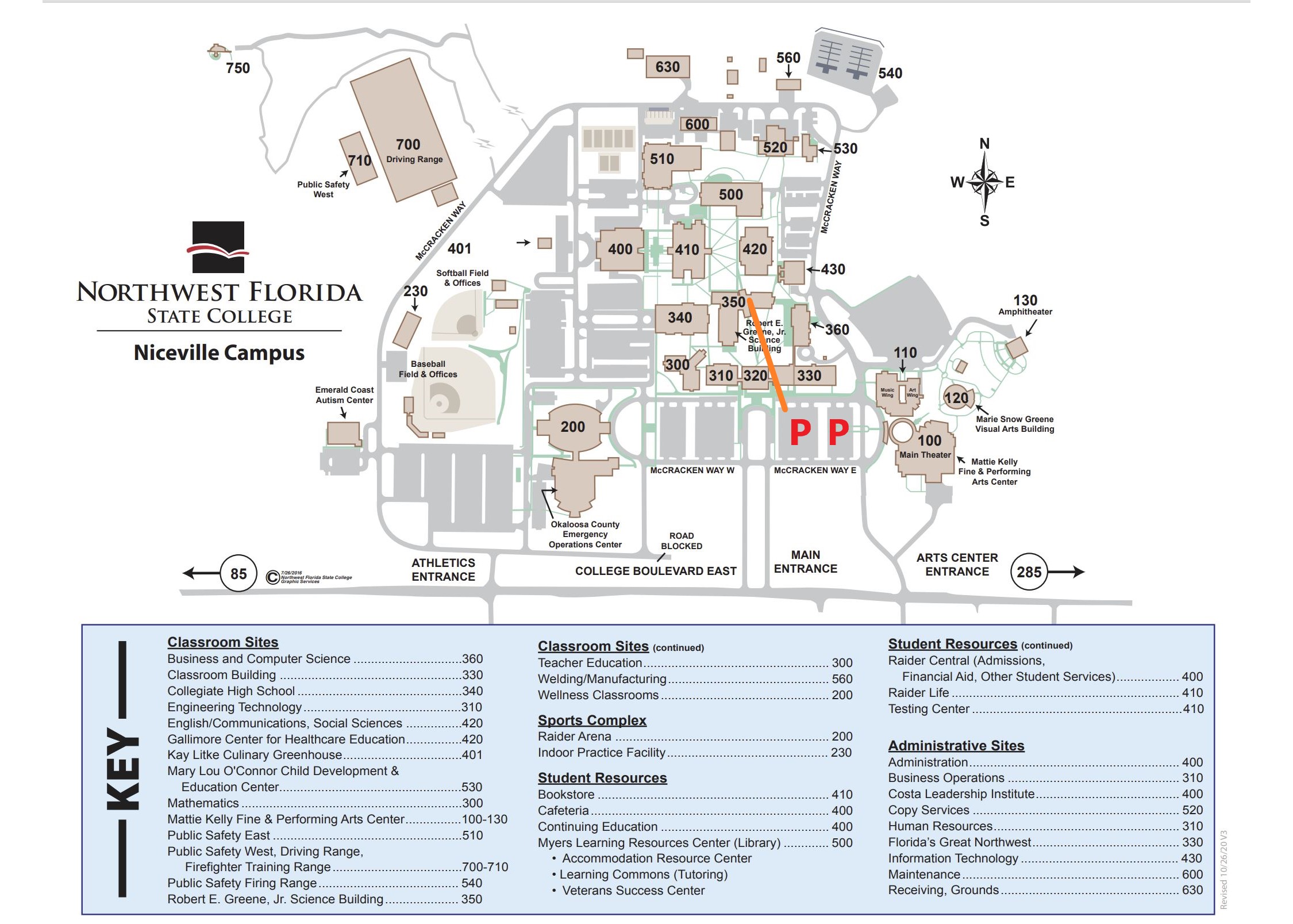Monthly Meeting NorthWest Florida Astronomy Association NWFSC Map 