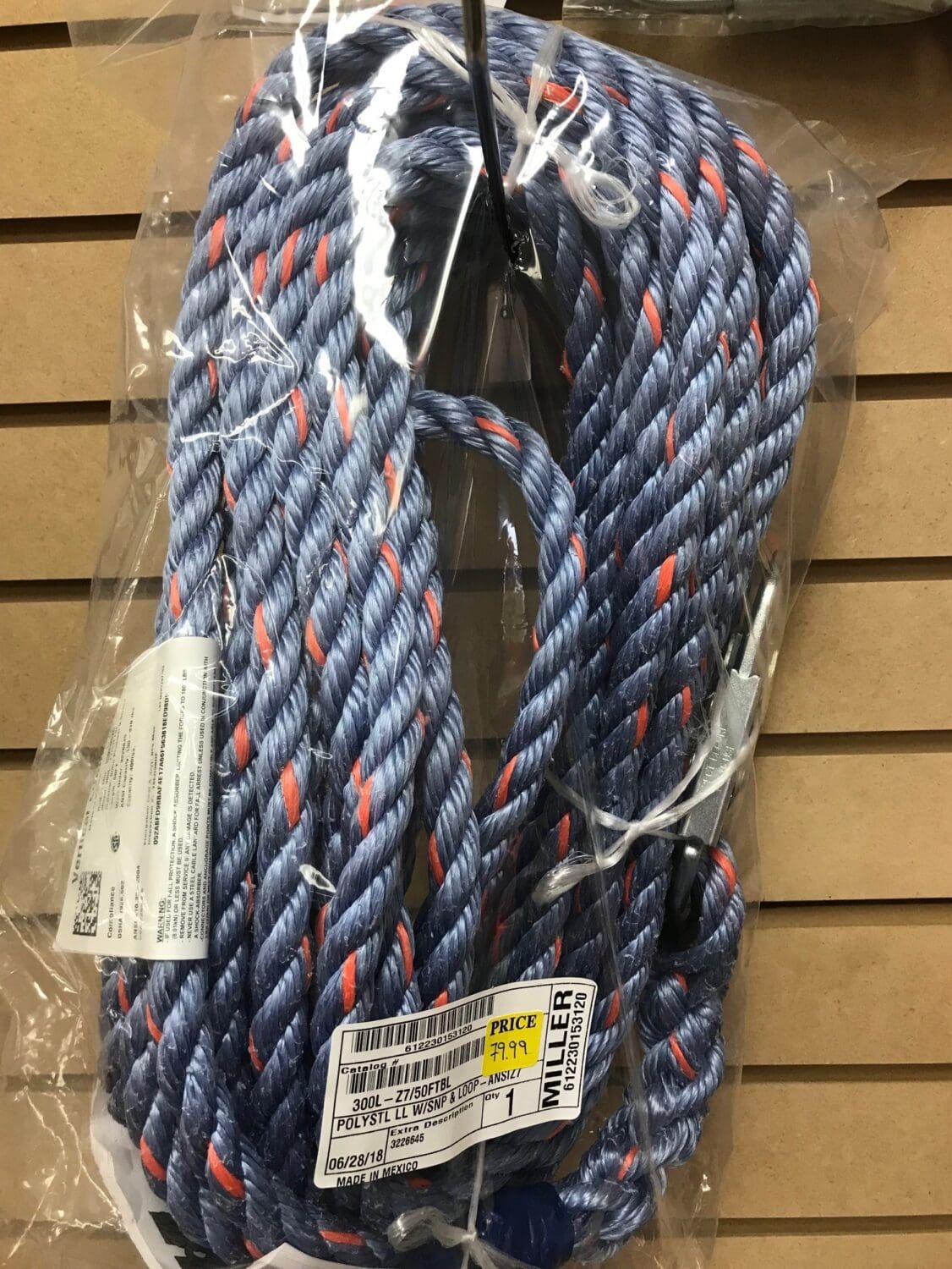 50' Poly Blend Rope w/ Snap Hook