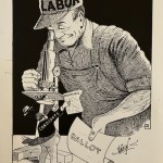 Labor Examines Ballot WithMicroscope
