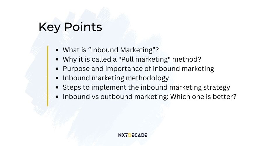 inbound marketing key points