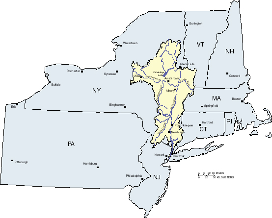 Hudson River Location Map SUMap 