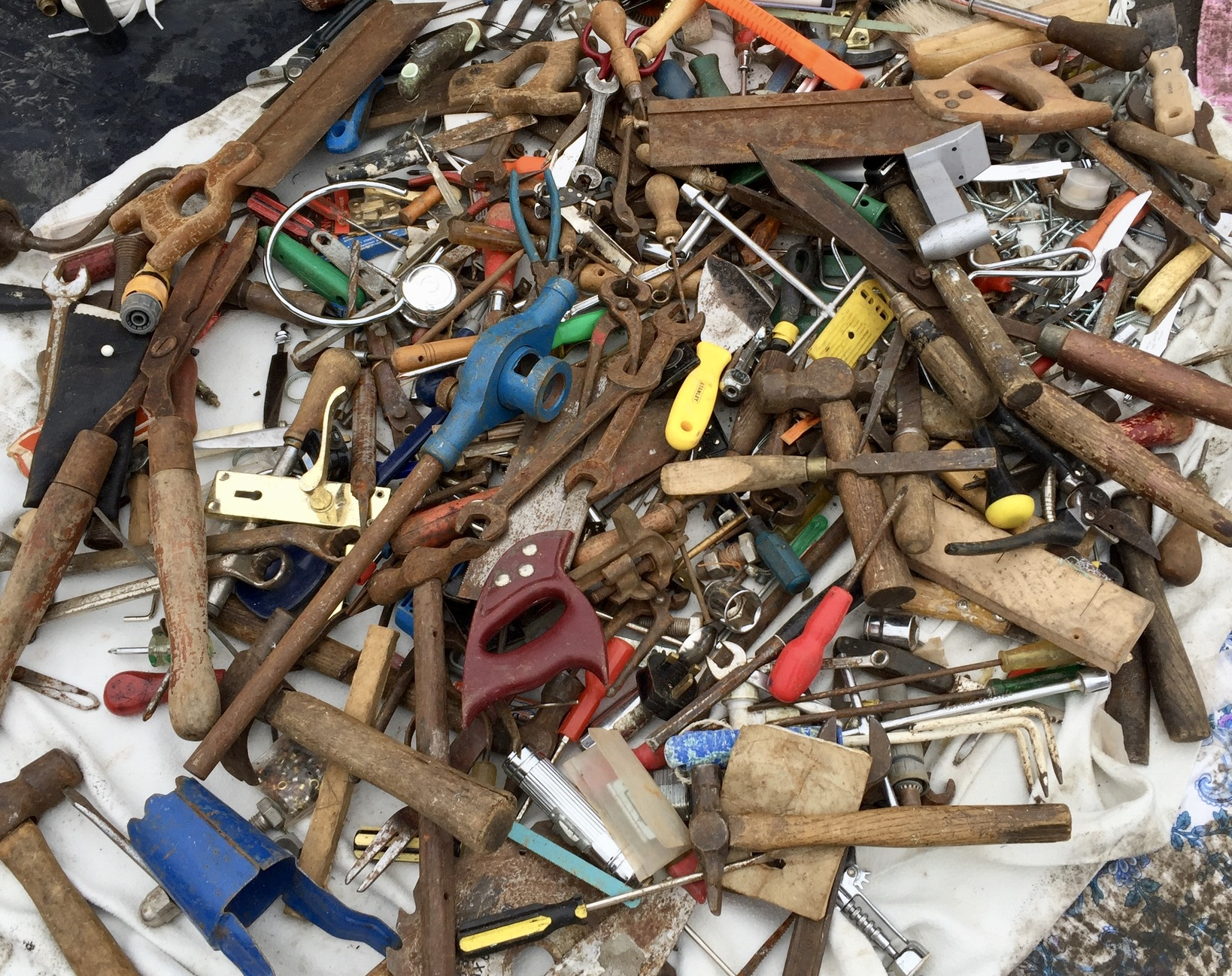 There is so much to see at Wimbledon Car Boot Sale - we didn't buy any of this.