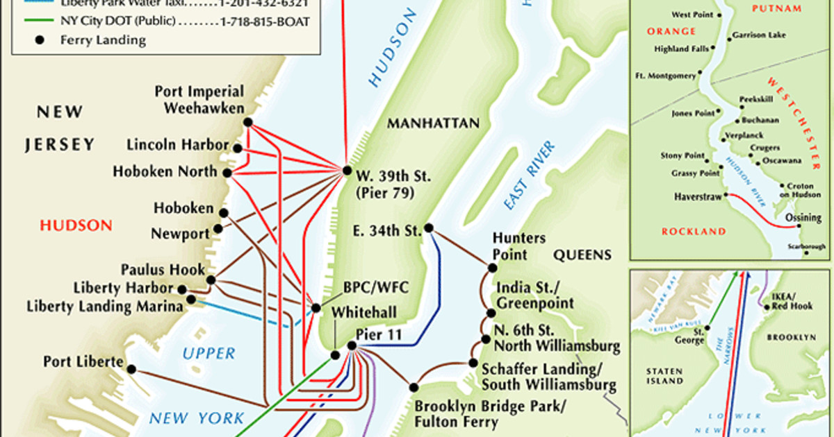 Rates vary depending on location and destination. Map Of Nyc Ferry Stations Lines