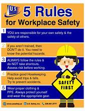 5 OSHA safety rules sign – workplace safety guide used by NYC Contractors