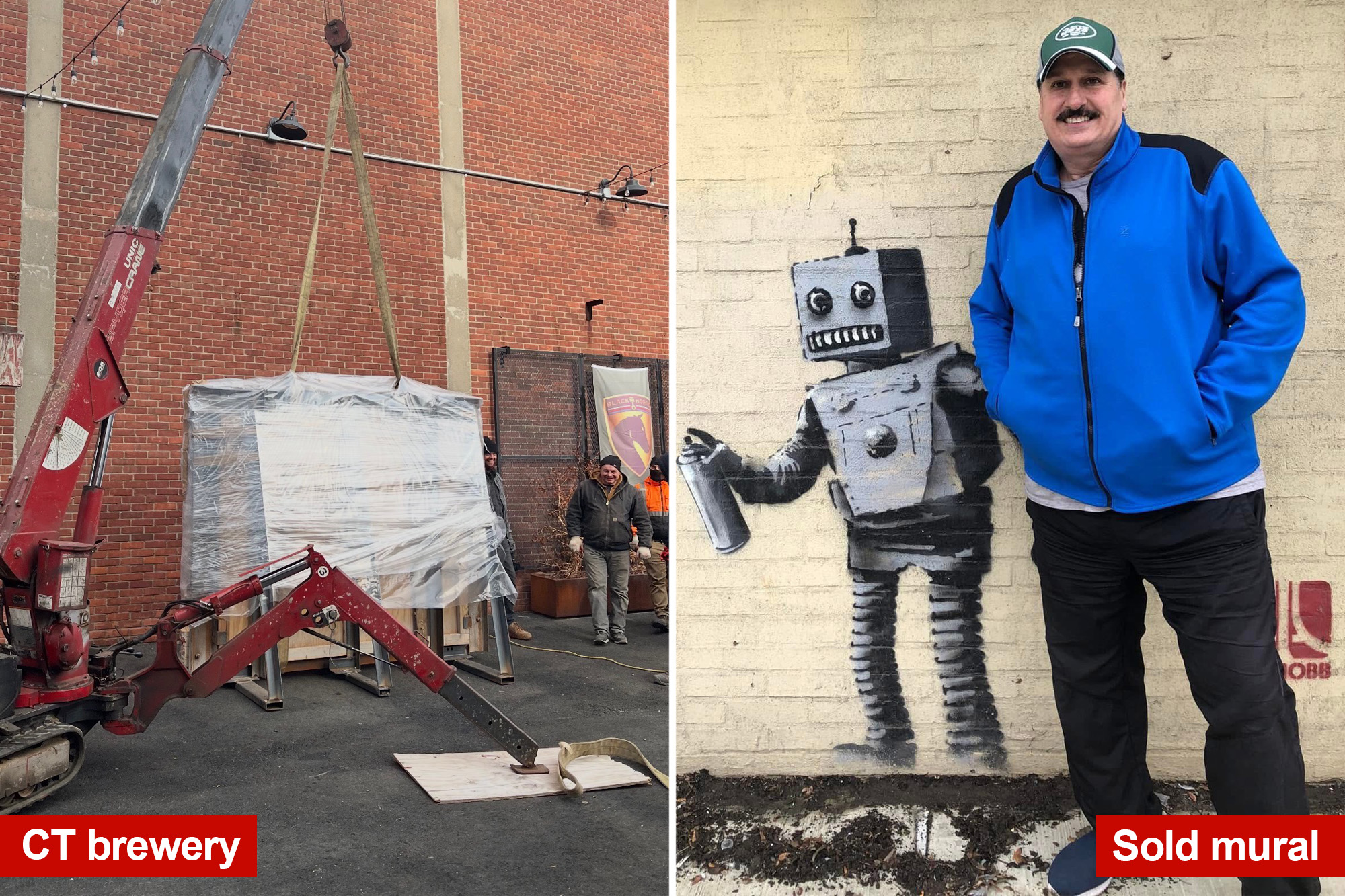 Coney Island family sells entire wall featuring Banksy mural to Connecticut brewery for big bucks